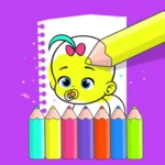 coloring babies android application logo